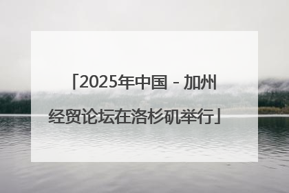 2025年中国－加州经贸论坛在洛杉矶举行