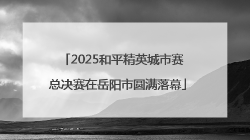 2025和平精英城市赛总决赛在岳阳市圆满落幕