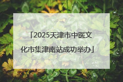 2025天津市中医文化市集津南站成功举办