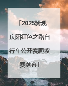 2025骑观庆阳红色之路自行车公开赛爬坡赛落幕